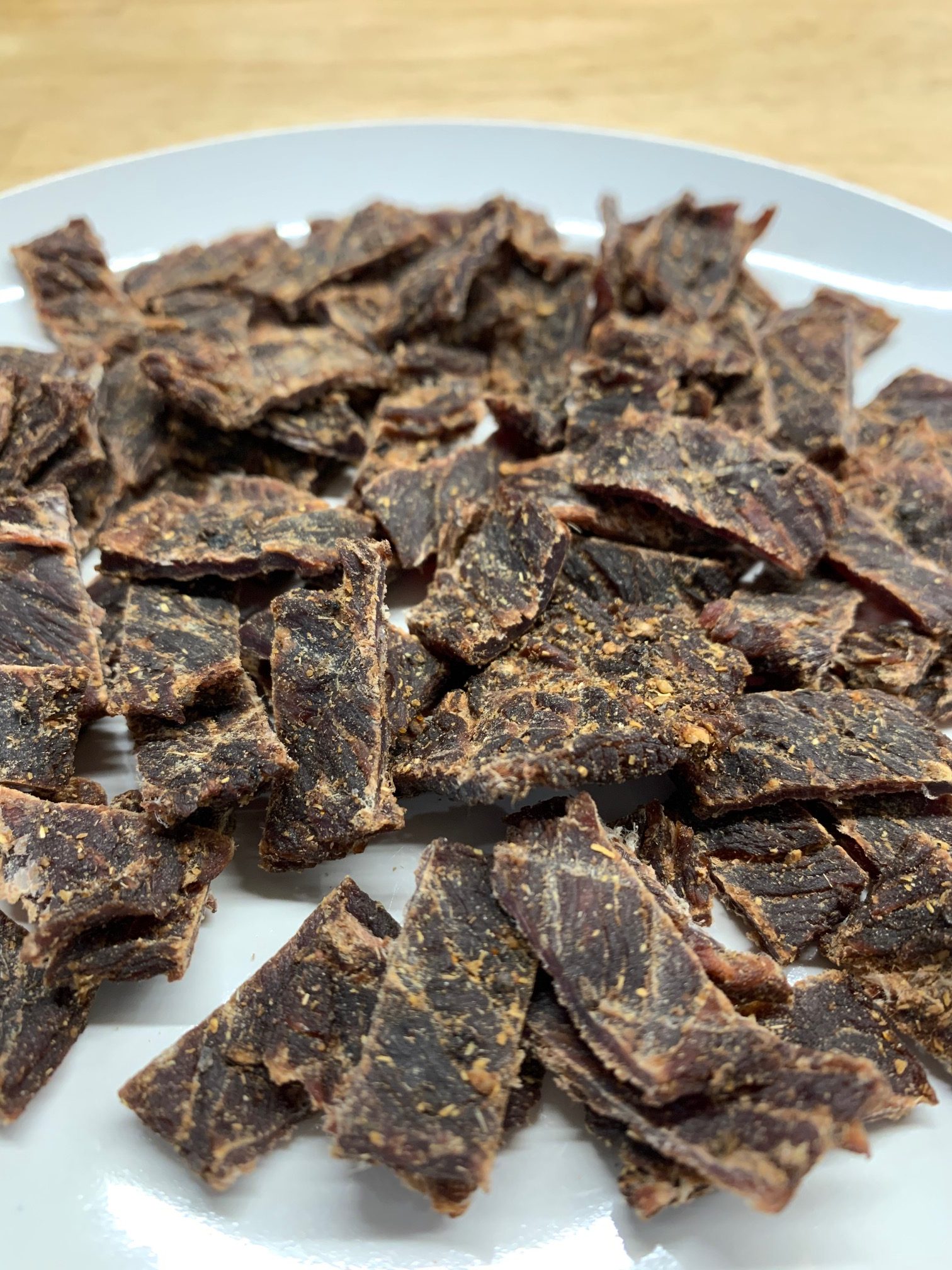 bowl of beef jerky