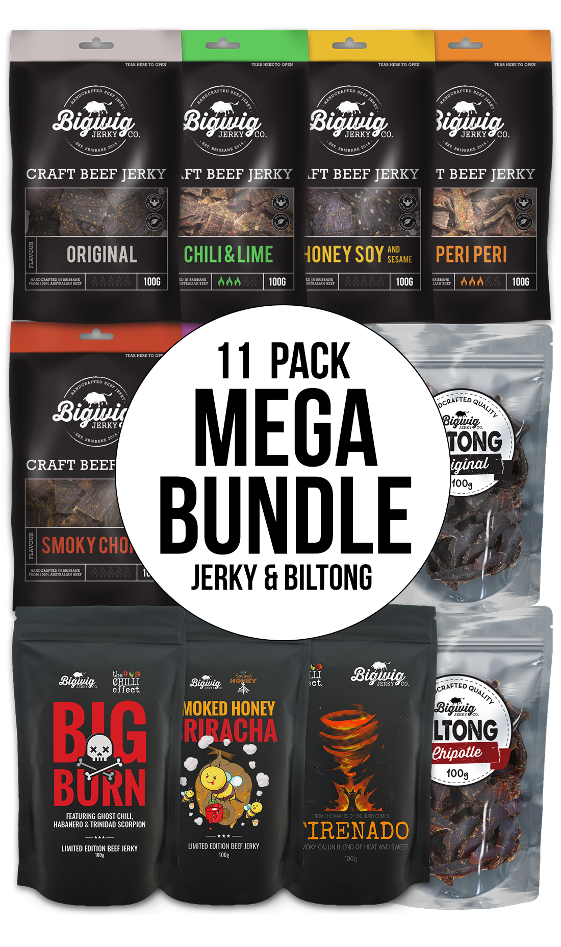 Mega Variety Bundle 11 x 100g Packs