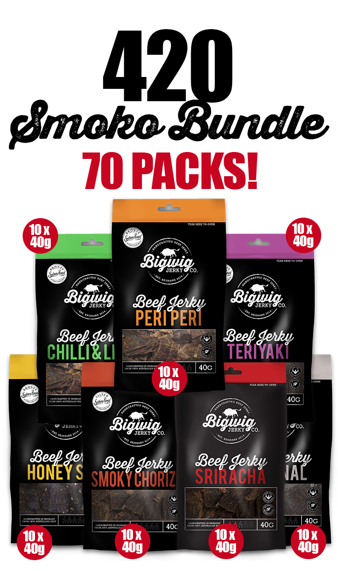 420 Smoko Bundle – Huge 70 Packs of Jerky